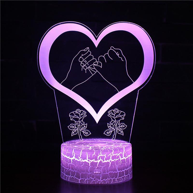 3D Touch Light Night 7 colors remote control L'amour #585