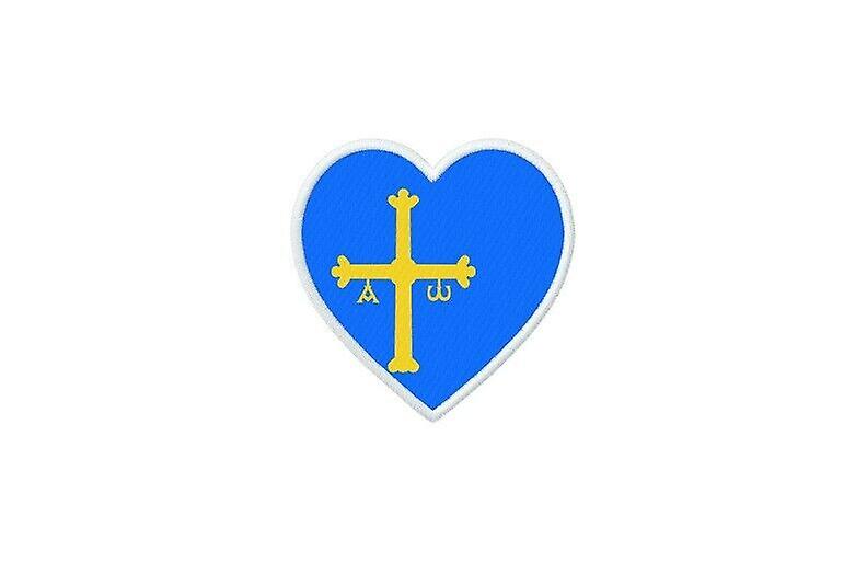 Patch badge ecusson prints thermocollant flag heart asturias