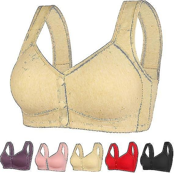 Daisy Bra Front Closure, Women's Daisy Bra, Front Snaps Button Bras No Underwire Push Up High Suppor