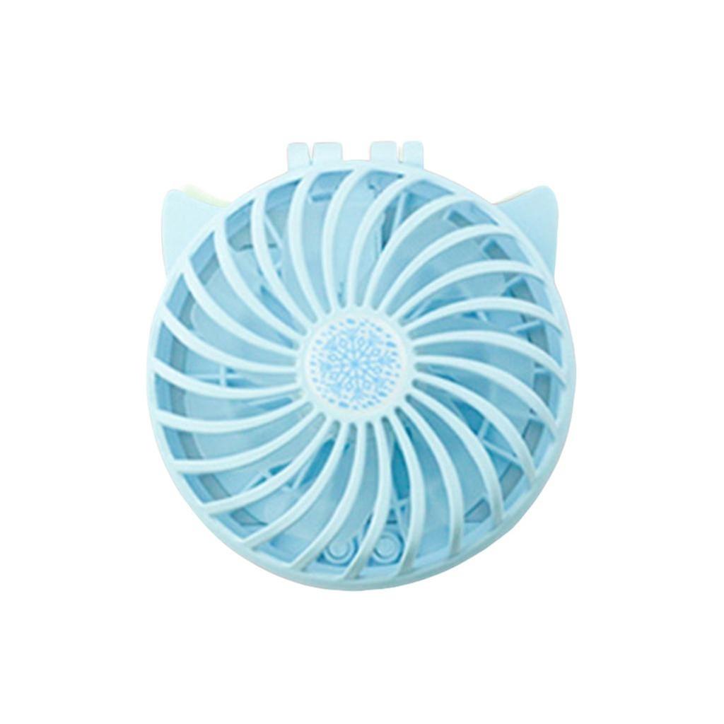 Usb Makeup Mirror Small Folding Fan Mini Portable Fan With Led Light Portable