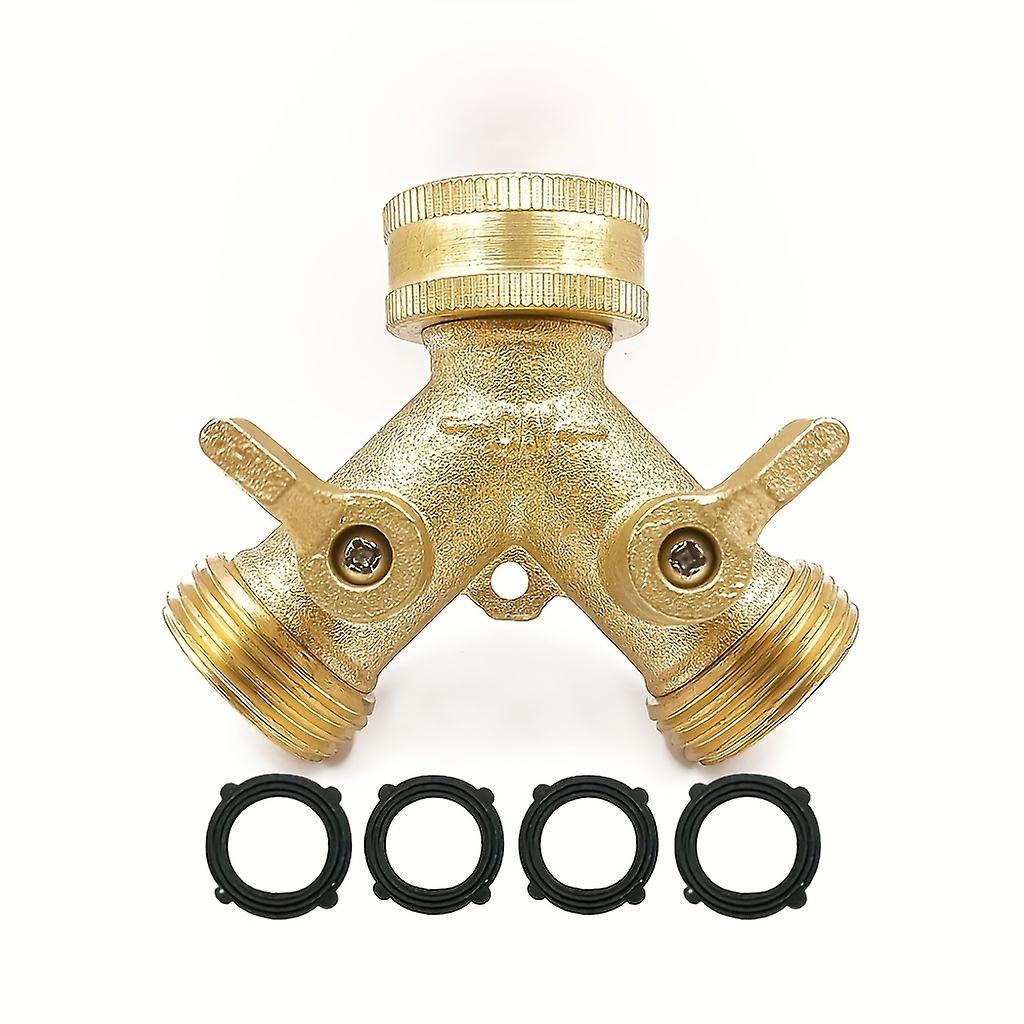 1 قطعة خرطوم الحديقة Y صمام خرطوم الفاصل النحاس خرطوم الفاصل مع مقبض نحاسي صلب نحاس Y صمام وات