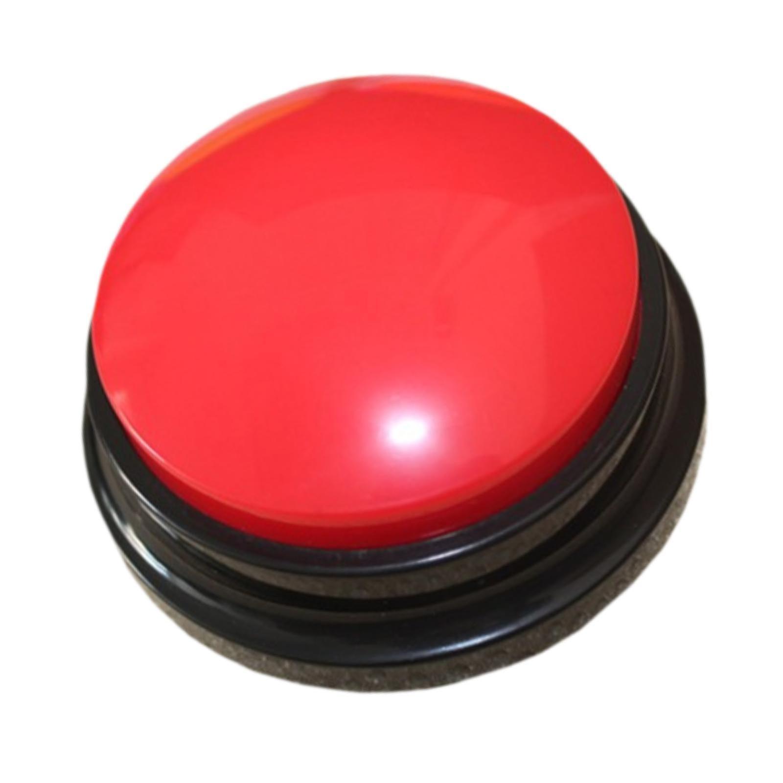 Recordable Talking Button Novelty Toy Gags Gifts Dog Button for Communication red