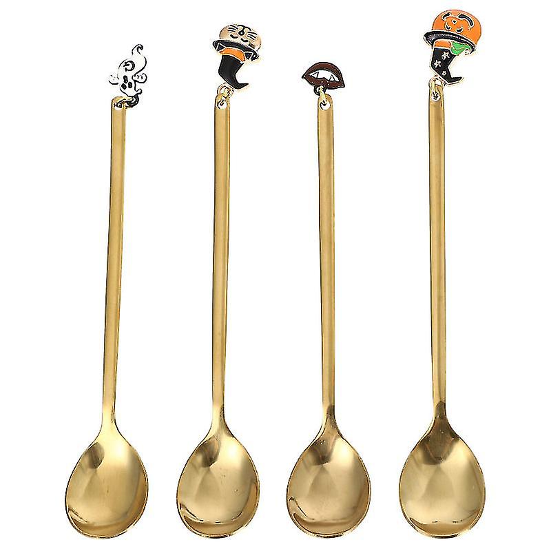 4pcs Halloween Pendant Spoons