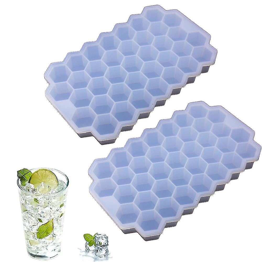 High quality ice cube molds silicone ice cube molds with locking lid 74 ice cube molds reusable and safe hexagonal ice cube molds