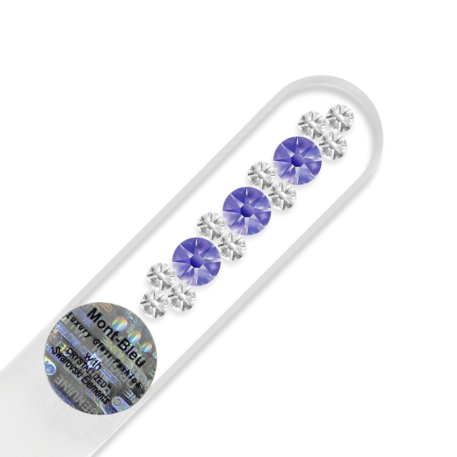 Purse size nail file OR-S - Tanzanite - Crystal
