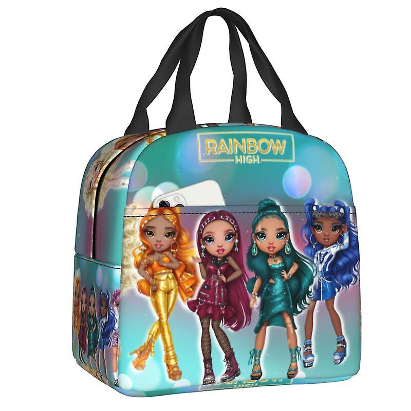 חוף קשת גבוהה קבוצה תרמית מבודד תיק אוכל נשים קריקטורה מיכל ארוחת צהריים לעבודה בית הספר אחסון נסיעות קופסת בנטו