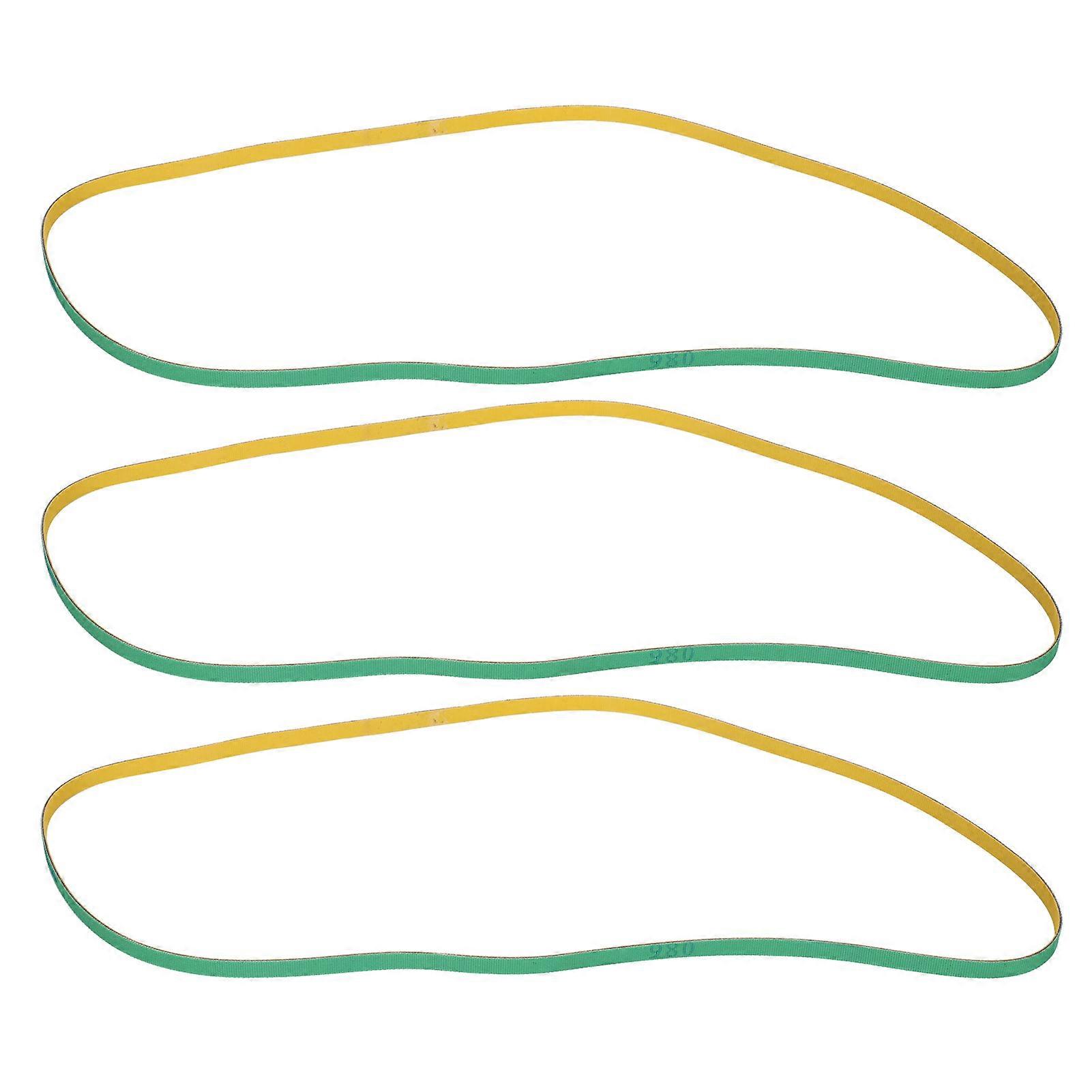 3pcs Artificial Leather Flat Belt 37.8in Perimeter Replacement Accessory For 801 Skiving Machine