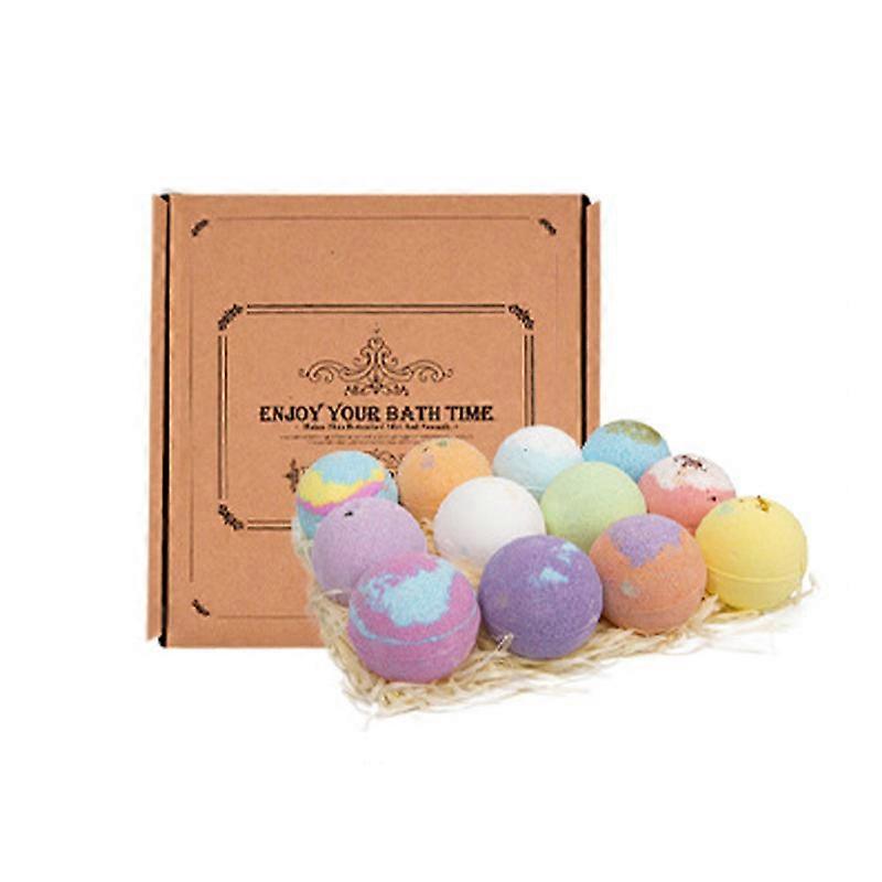 Bath Bombs Gift Set, 12 Extra Large Handmade Aromatherapy Fizzies with Essential Oil Blends, Epsom Salt, Kaolin Clay, Vegan