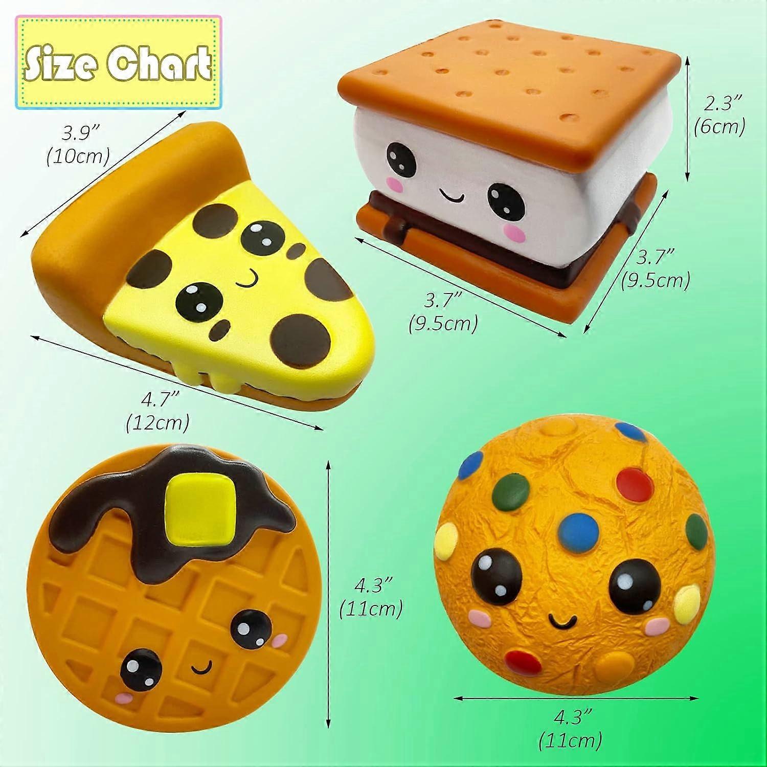 Slow Rising 4 Pcs Smore Squishies, Cute Birthday Gift for Kids, Big ...