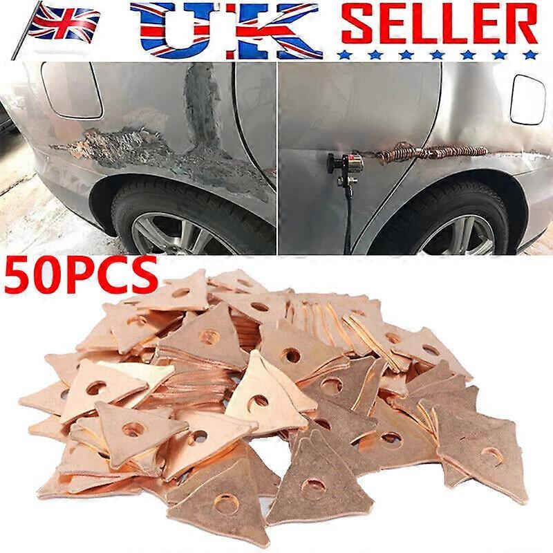 50 Pcs Triangle Dent Pulling Ring Washer Auto Spot Welder Soldering Panel Puller w12709897