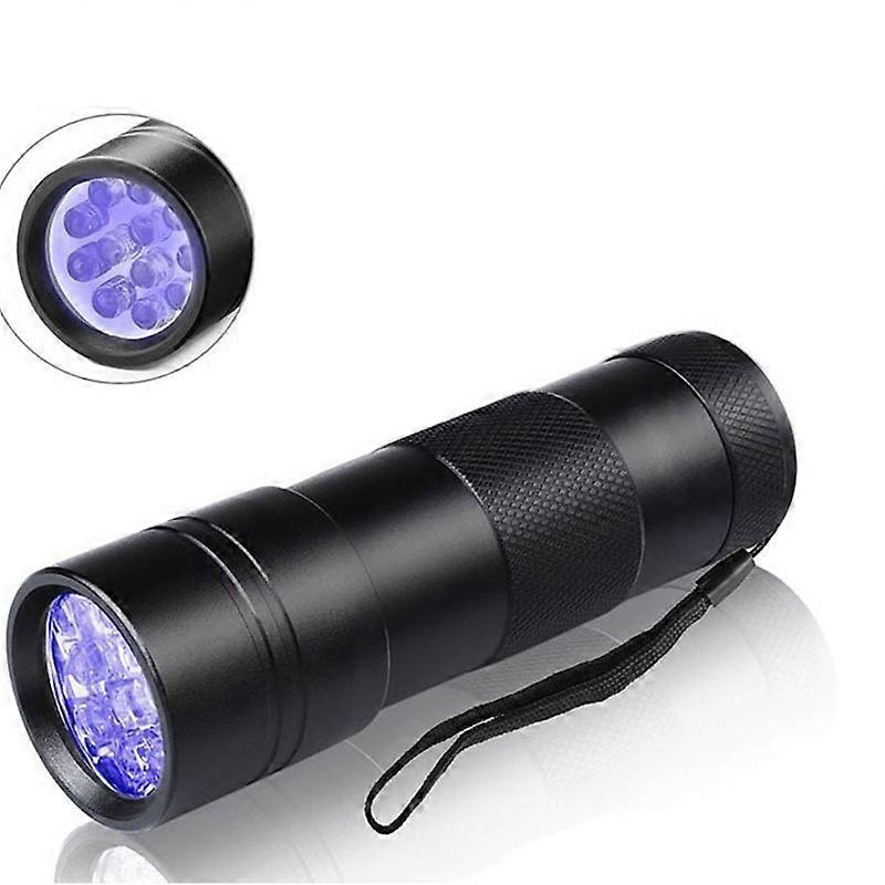 2 Pcs UV Handheld Blacklight Flashlights 12 Led 395nm Mini Light Torch Detector for Pets Urine and S
