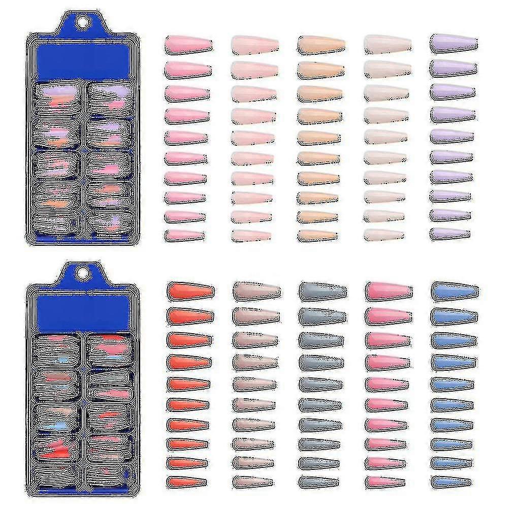 200 Extra Long Press On Nails Artificial False Nails-b