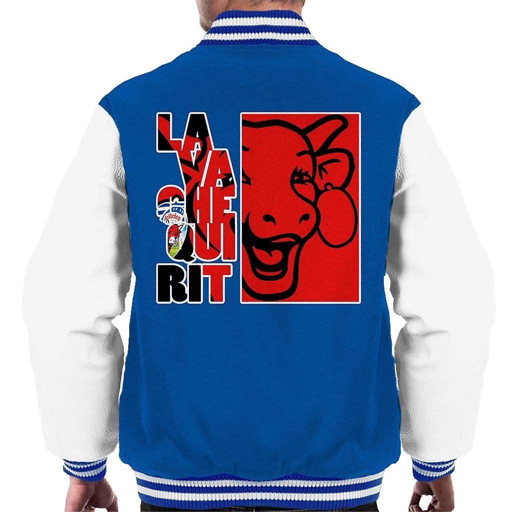 The Laughing Cow Red Montage Men's Varsity Jacket