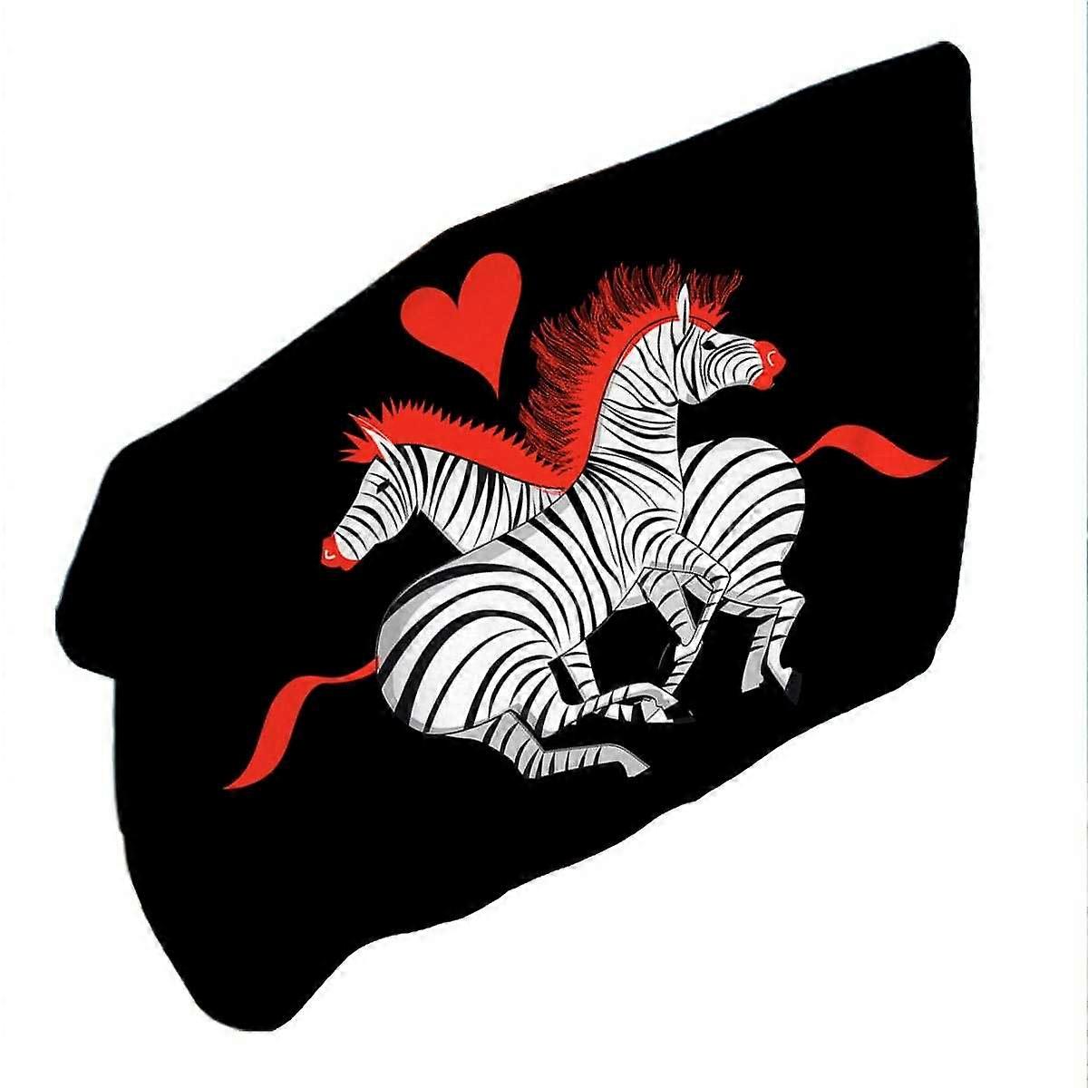 Red Haired Zebras in Love Microfiber Beach Towel