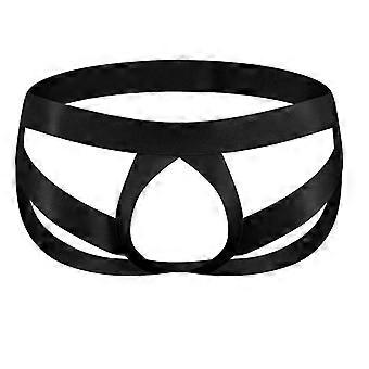 Homens S Cintura Baixa Sexy Color Block G-cordas & Thongs Cockstraps Open Back Men Jockstrap Panties Cockring Pouch Gay Underwear