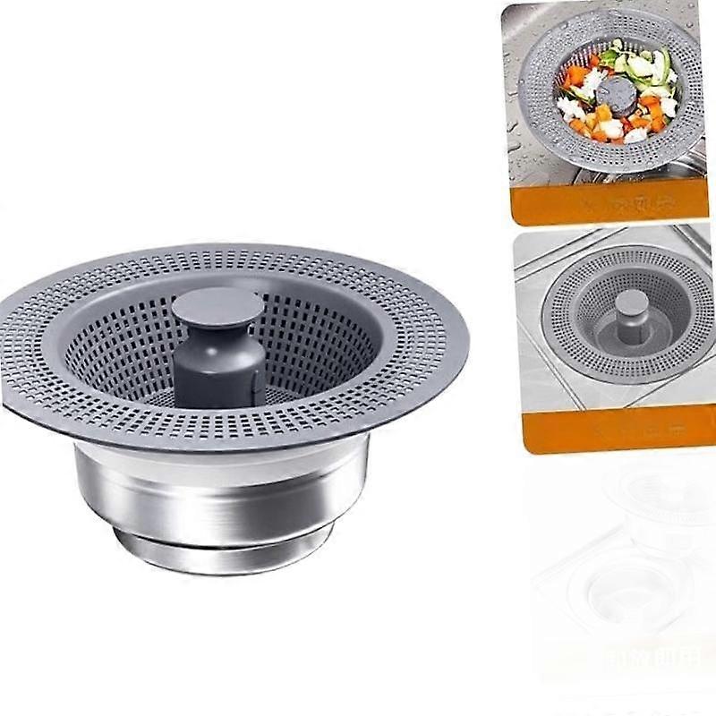 2x Kitchen Sink Drain Strainer & Stopper No Leaks Kitchen Sink Plug Strainer