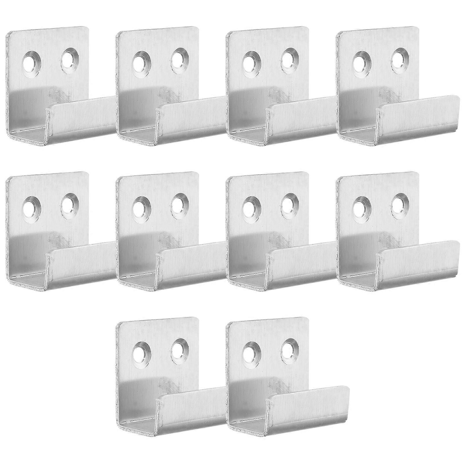 10pcs Stainless Steel Hooks Wall Mount Brackets Hooks Tile Display Hangers