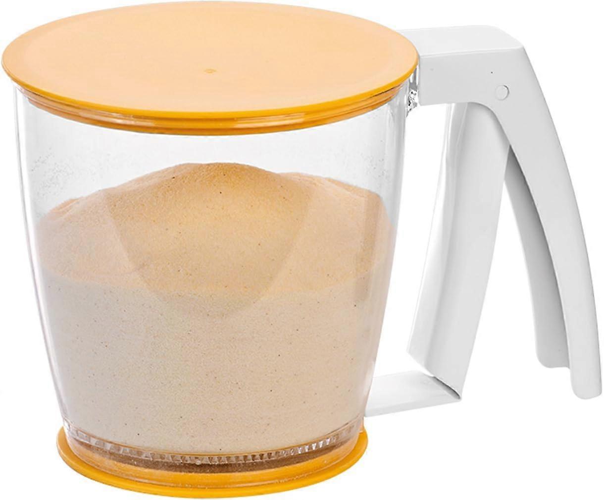 Nirvana Handsieb für Mehl Zucker mechanisches Sieb Küchenhelfer Handheld Mehlsieb Tasse