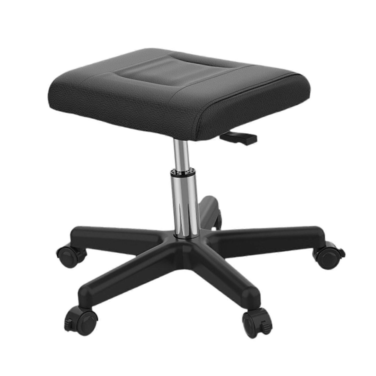 Drafting Spa Stool Height Adjustable Work Massage Stool for Pubs Balcony Black Lockable wheel