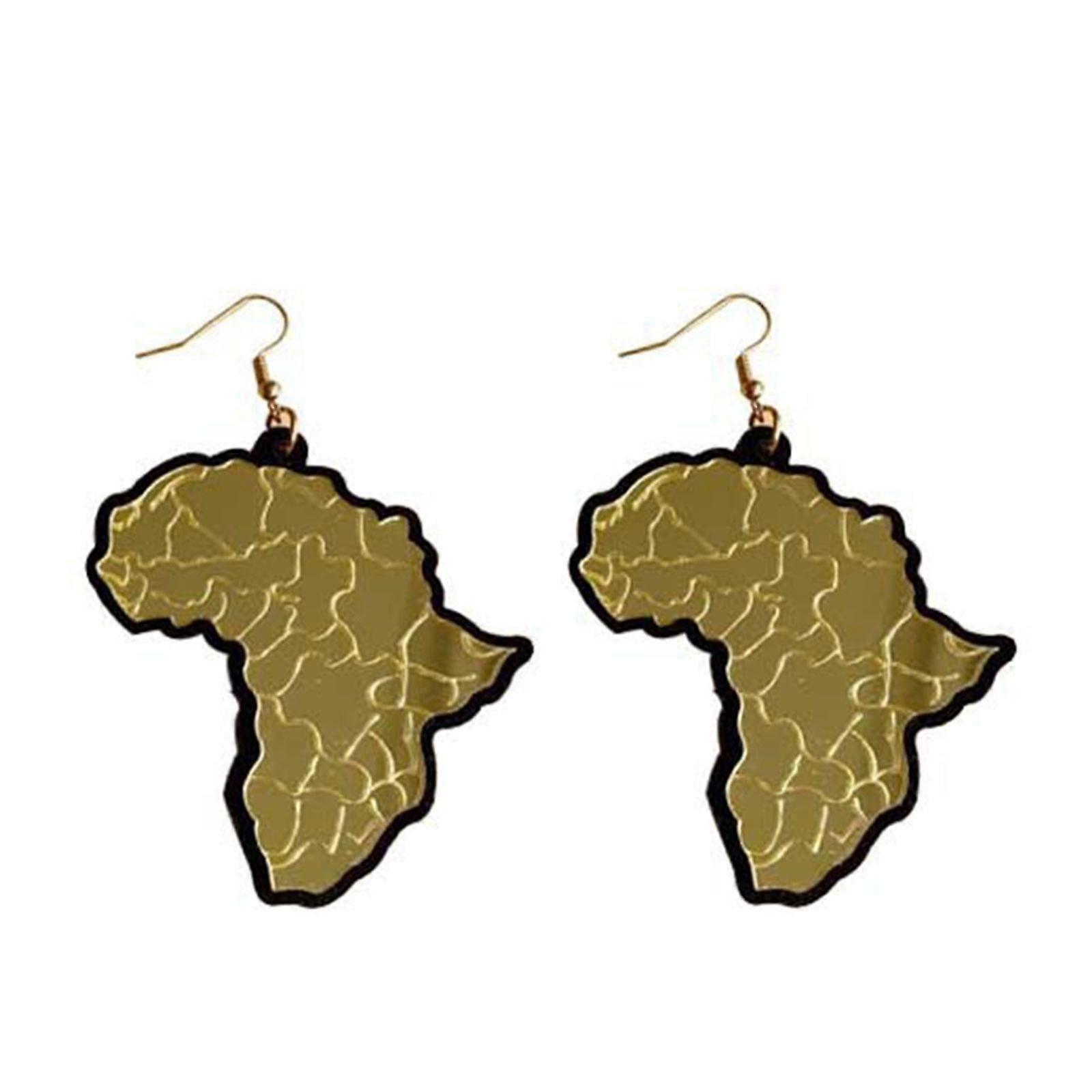 Exaggerate Africa Map Earring Ornament Personalized Africa Map Dangle Earring