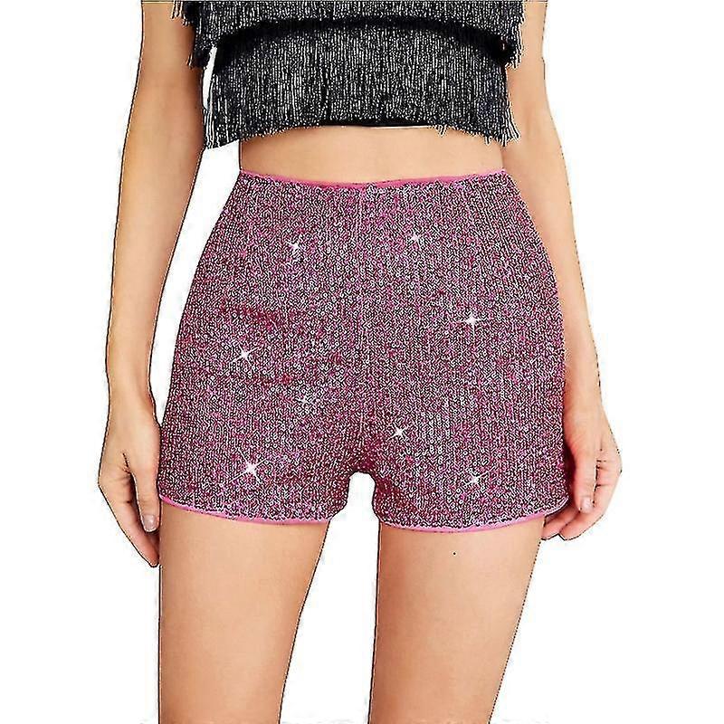 Women's Sequin Shorts Elastic Sparkly Shorts