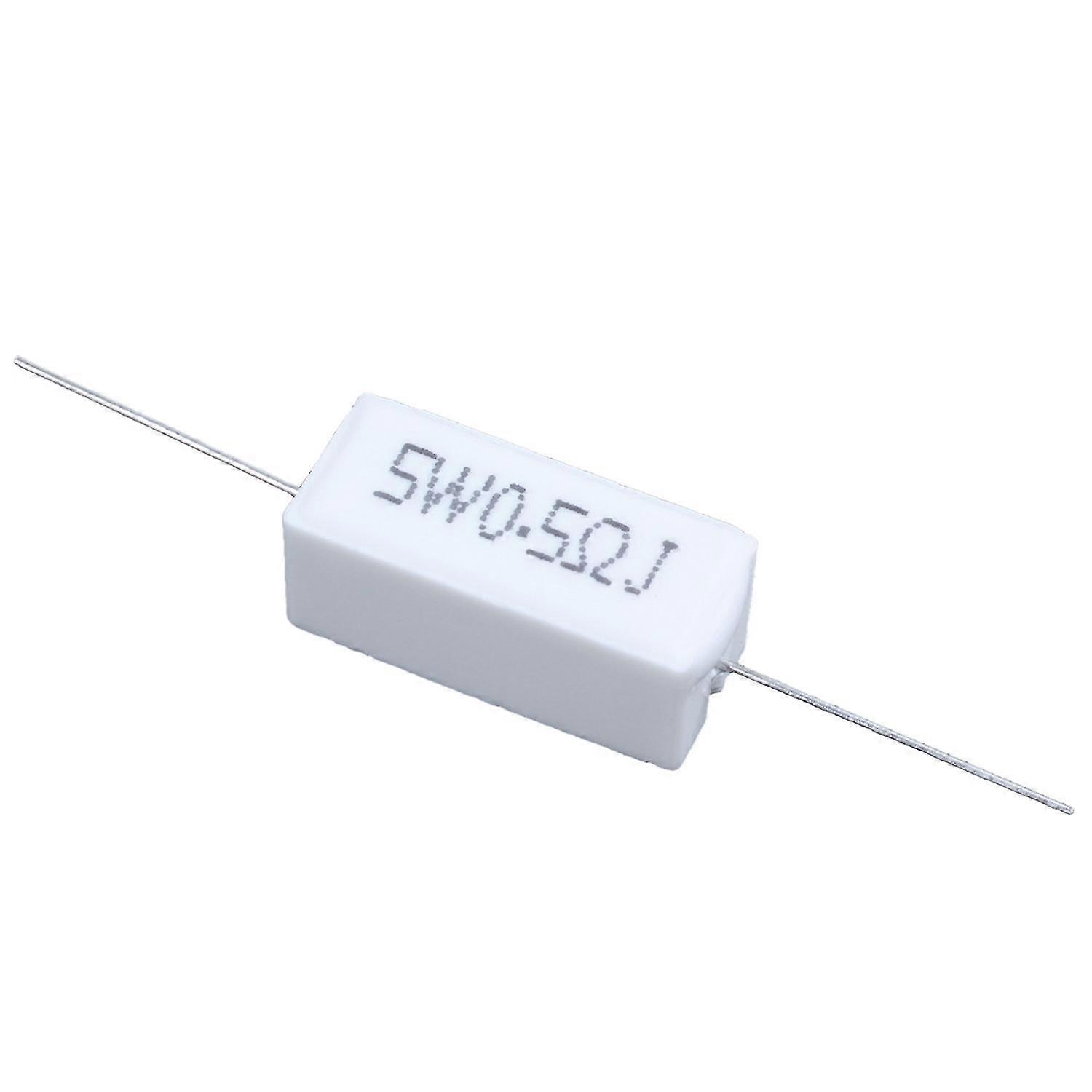 10 Pcs Axial Lead Ceramic Cement Resistor 0.5 Ohm 5W