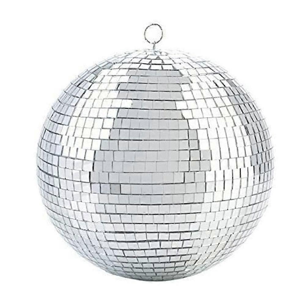 Efeito de iluminação de palco colorido 8 polegadas 20cm disco espelho glitter bola de prata leve Natal