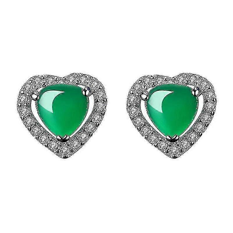 hmwy-925 silver earrings chalcedony zircon stud earring