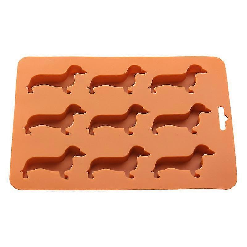 Dachshund Dog Shaped Silicone Ice Cube Molds And Tray