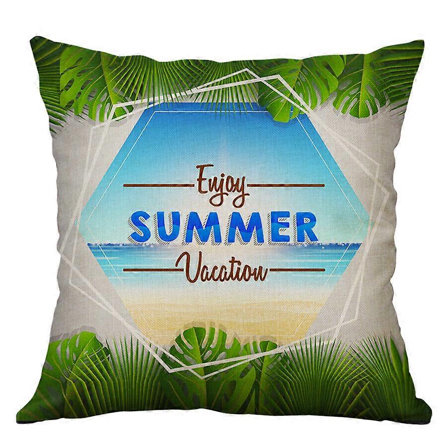 ファッションハローサマービーチ枕カバーコットンリネンクッションカバー家の装飾デザイン1592jpjcjh