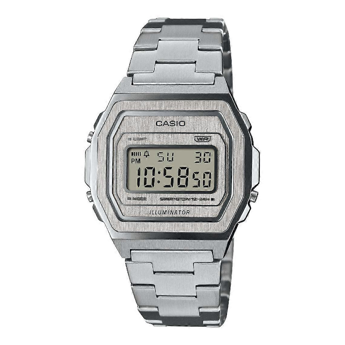 Casio Mixed Uhr - A1000DN-7ER Silbernes Stahlarmband