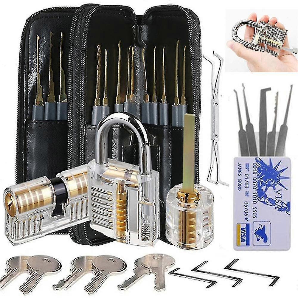 Locksmith Training Lock Set 30pcs Transparent Lock For Lockpick Practice For Beginner