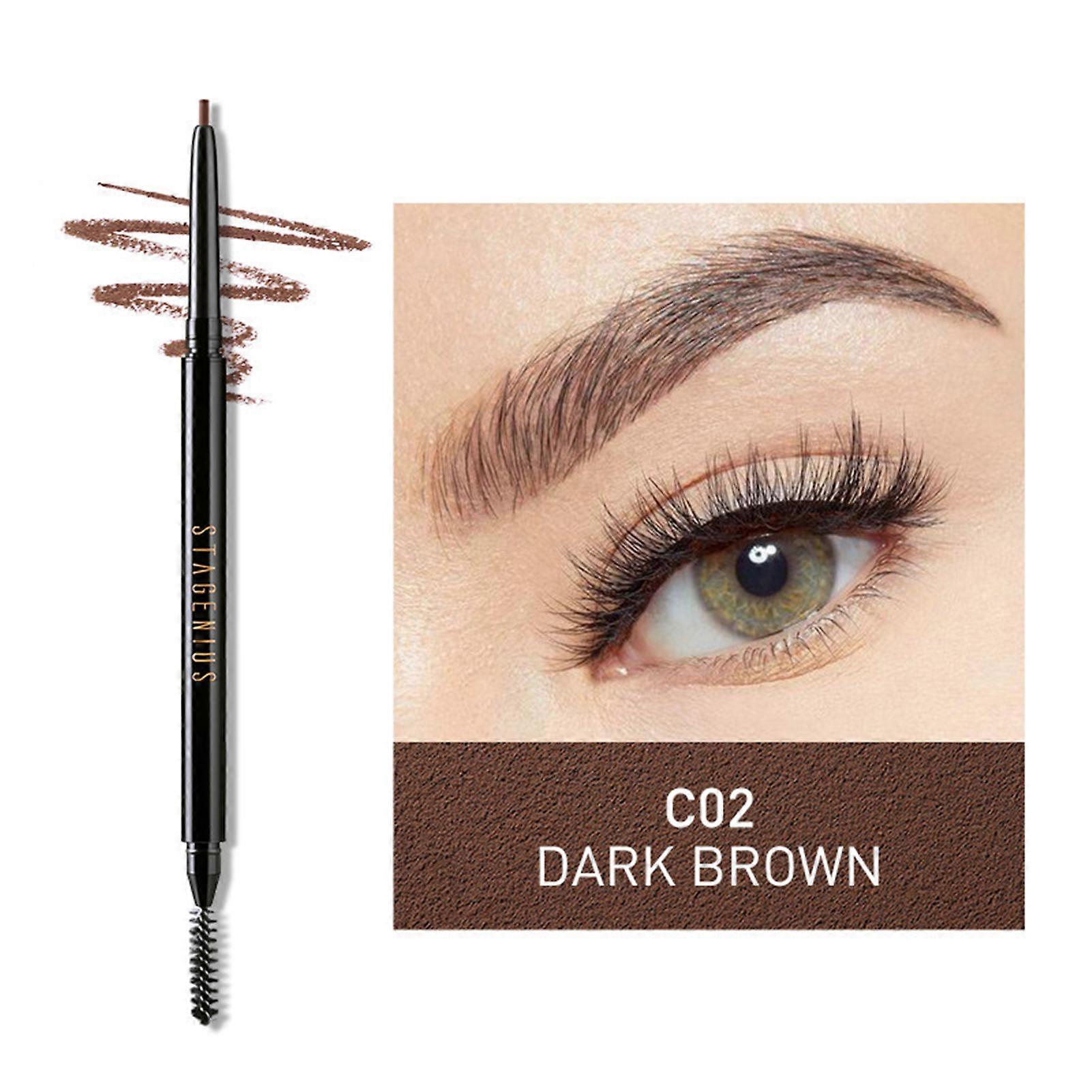 STAGENIUS 0.1g Ultra-fine Double-ended Eyebrow Pencil Fine Smooth Long-lasting Waterproof Natural Looking