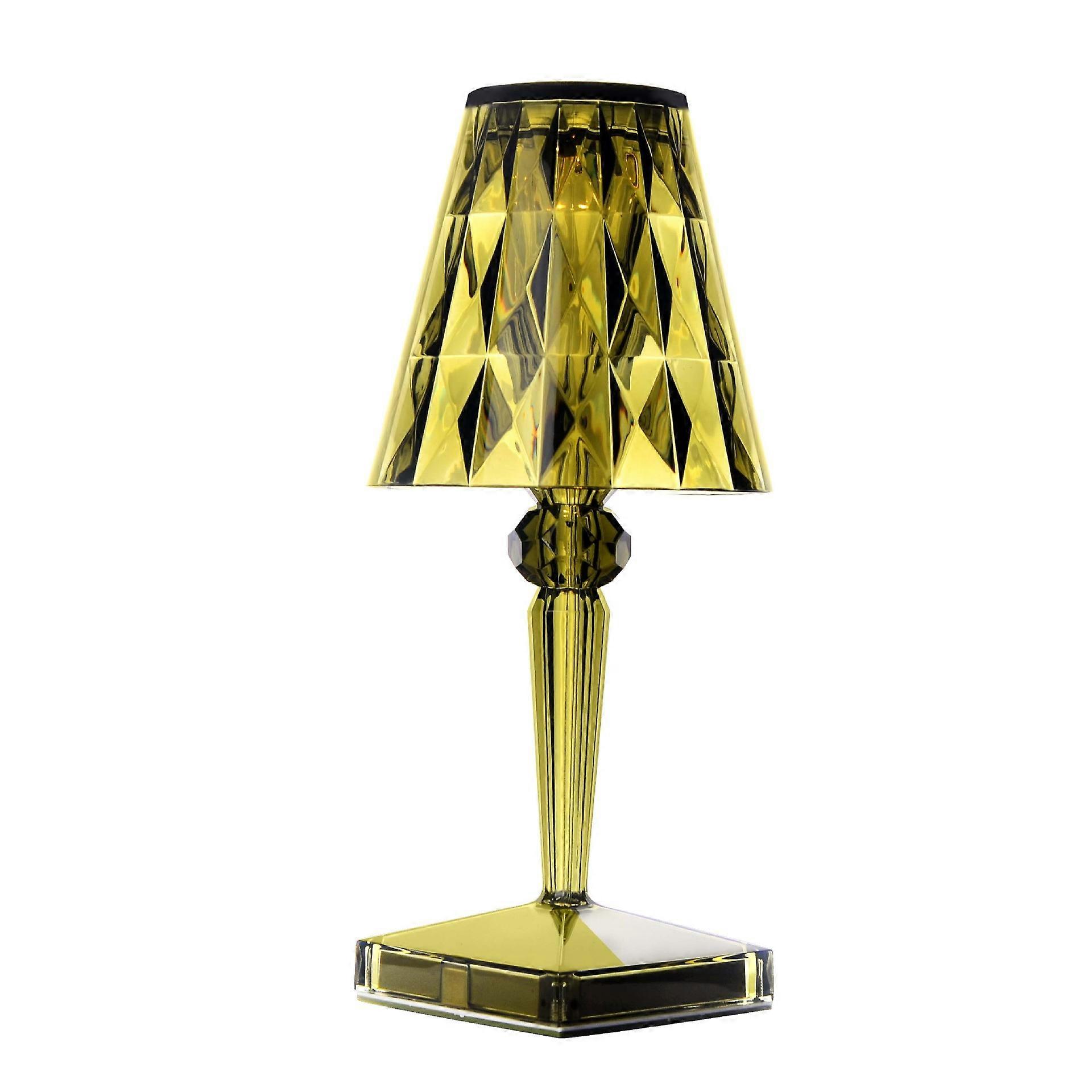LED home decoration crystal table lamp, plastic small night light electroplating touch light