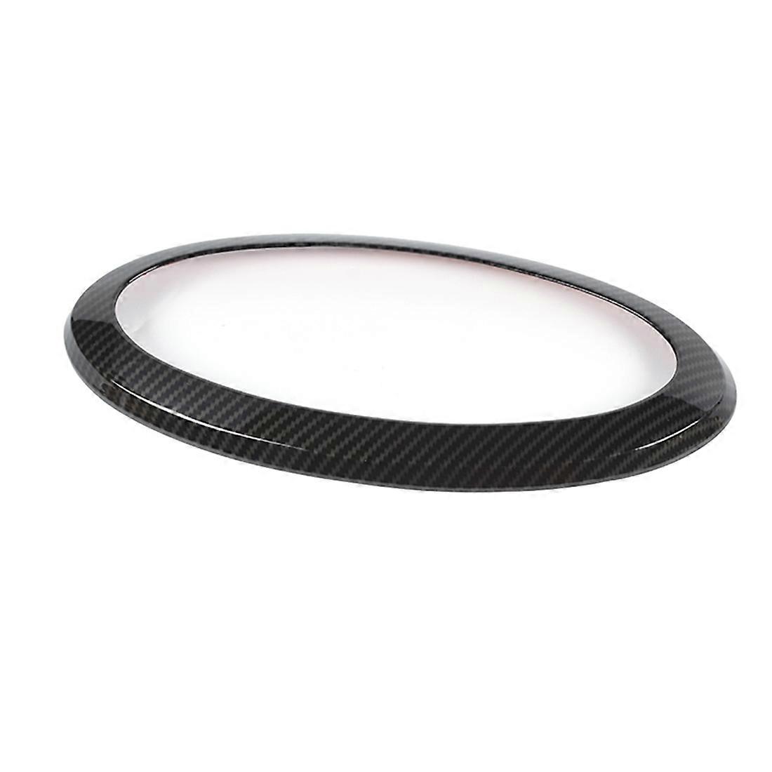 Front Grille Center Logo Emblem Badge Ring Cover for 2021 2022 Accessories ,Without Camera ABS Carb