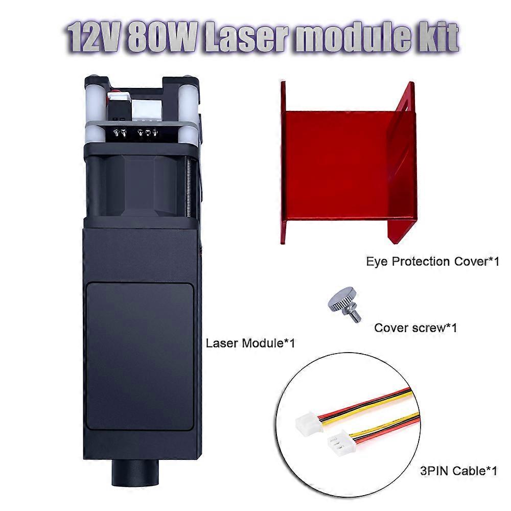 80W Laser Module TTL 450nm Laser Head Machine For Laser Engraver Fast Cutting Wood CNC Smarter Blue Light Wood Tools