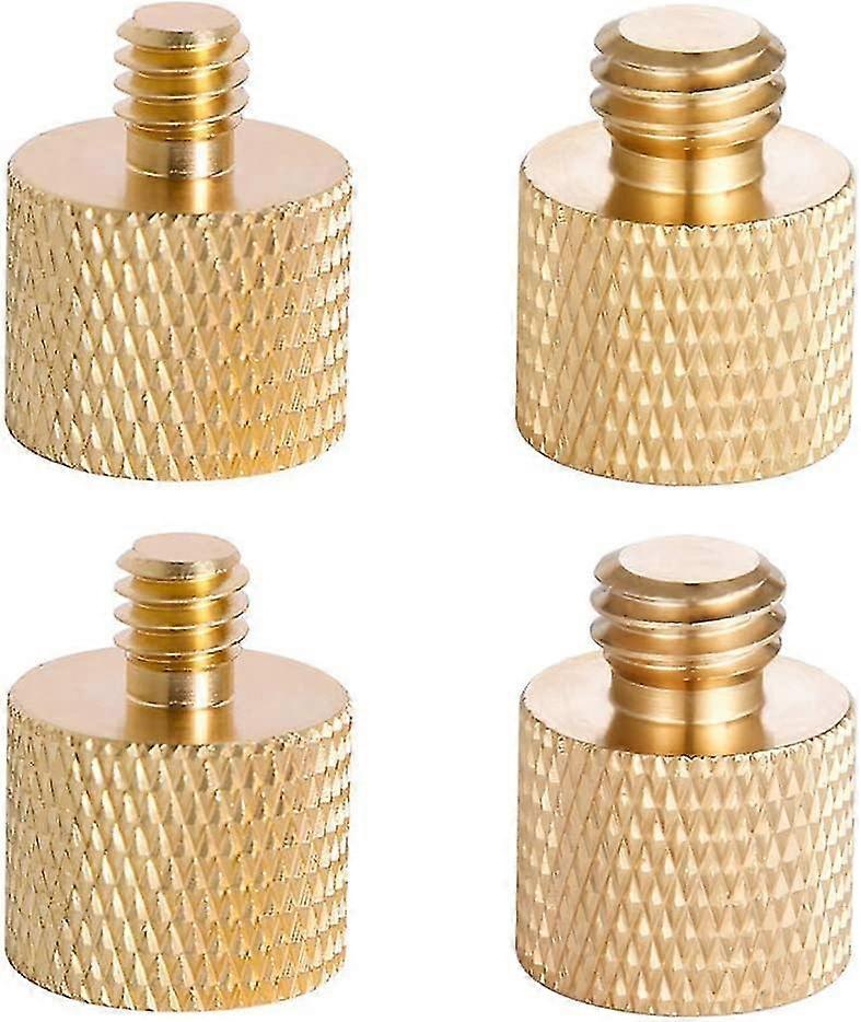 stativ gevind reducer skrue, mikrofon stativ adapter mikrofon skrue adapter til kameraskærm til micrephone stativ (4stk, guld) -t