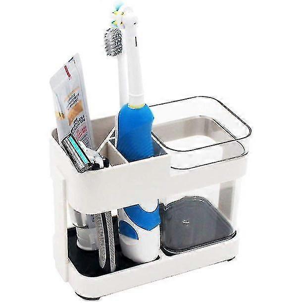 Toothbrush Toothpaste Stand Holder With 1 Cup Bathroom Storage Organizer