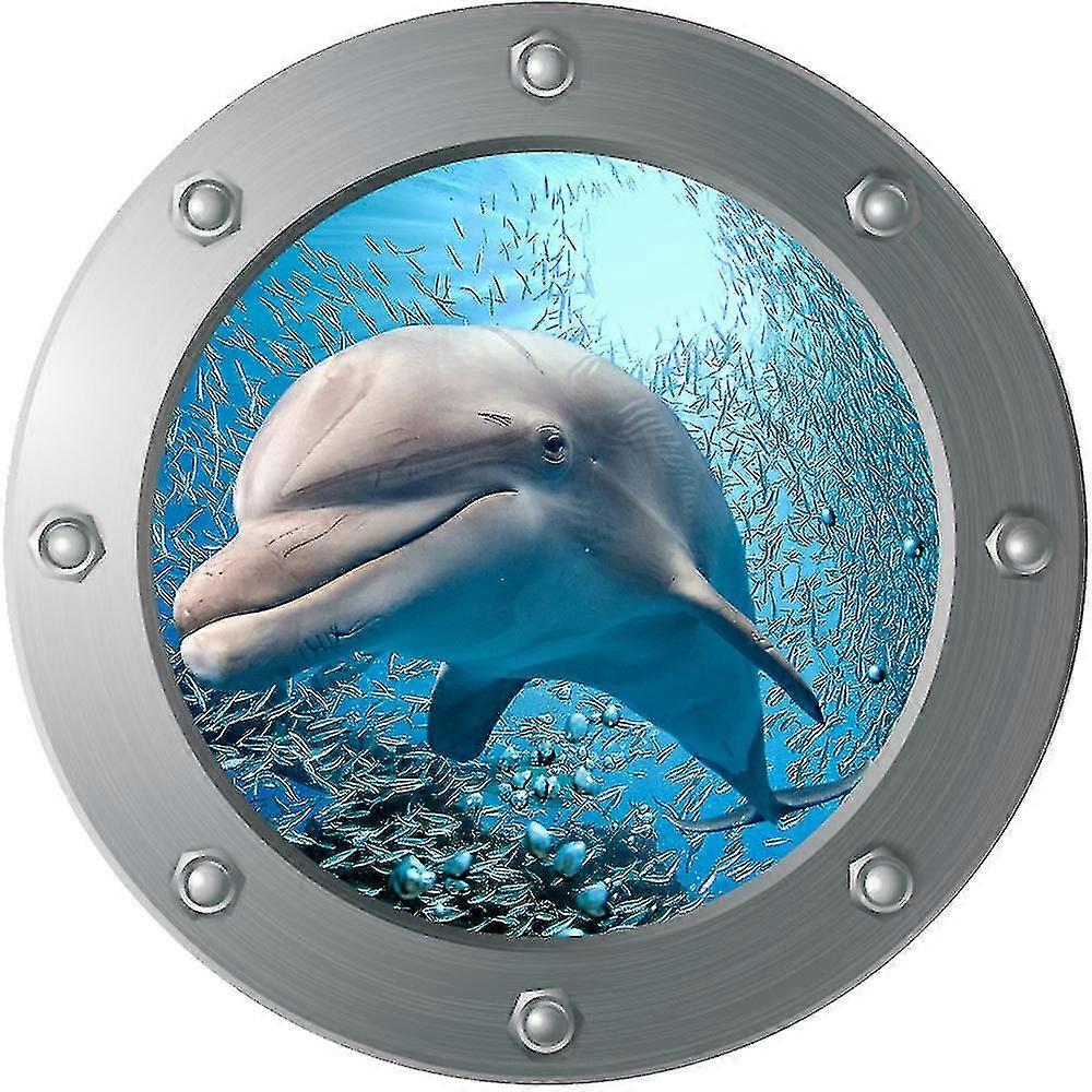 3d Dolphin Wall Decorative Simple And Creative Removable Wall Stickers