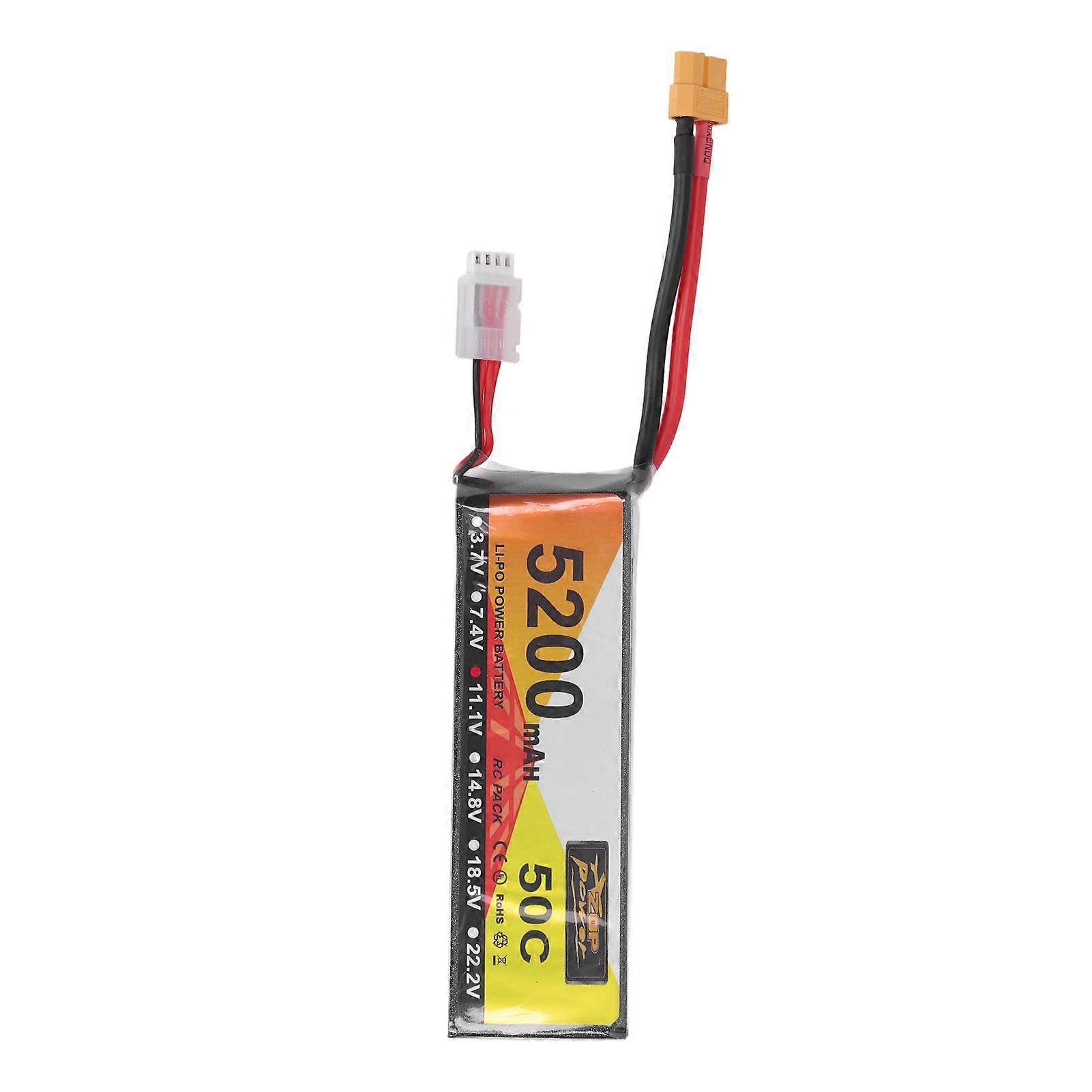 RC Lipo סוללה 11.1V 50C קצב פריקה 3S 5200mAh סוללה כוח שלט רחוק עם מחבר תקע XT60