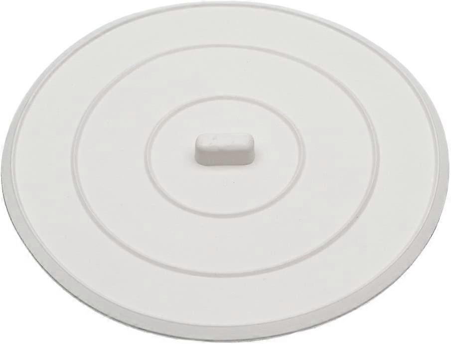 Flat Suction Cup Plug, 5.9", White, 2 Pack