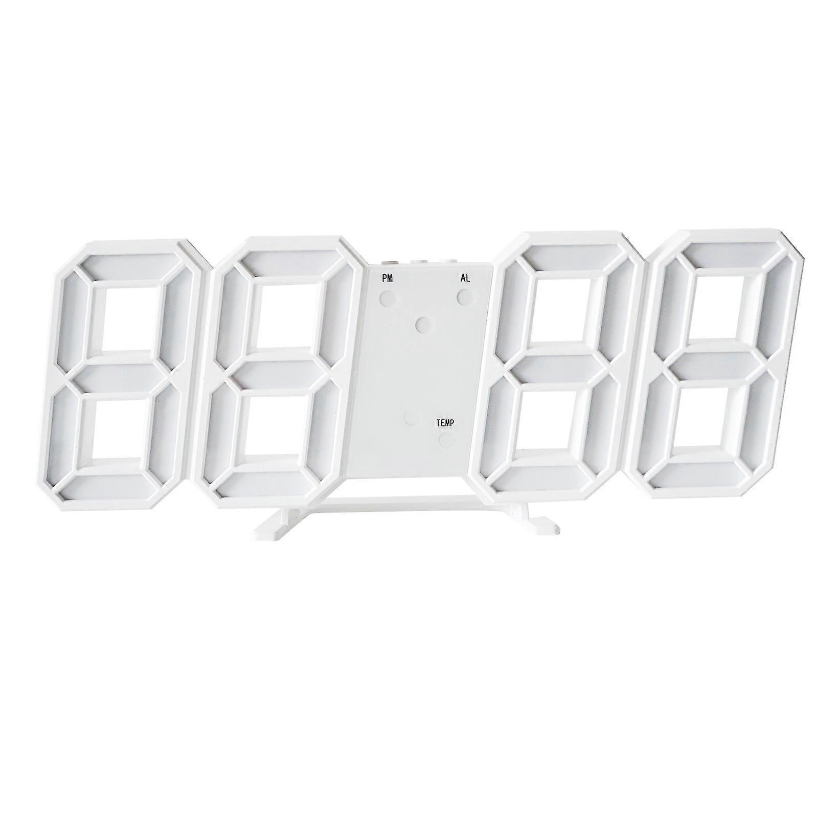 Multifunctional 3D Digital Wall Alarm Snooze Function LED Display