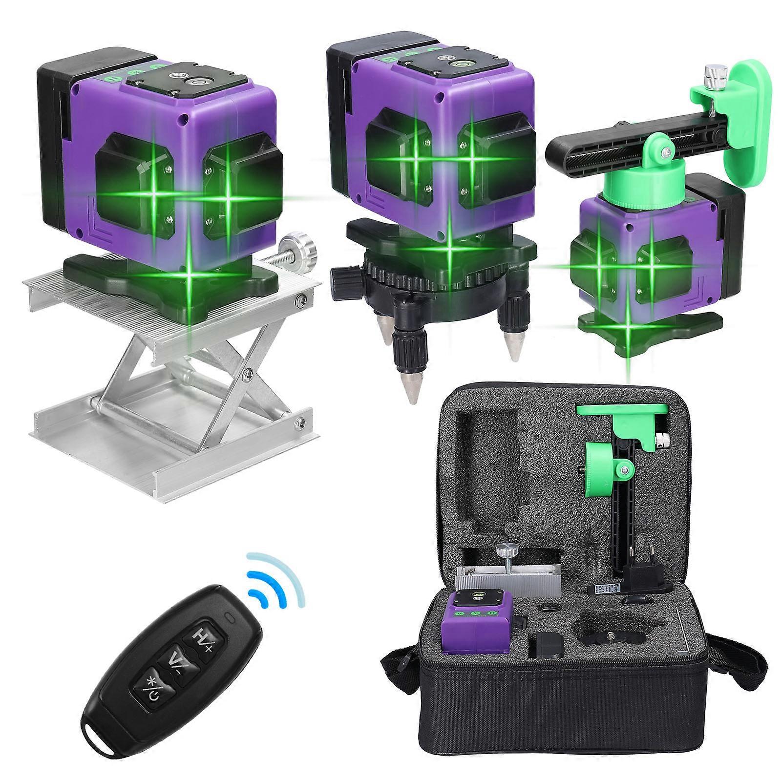 professional Mini 12 Lines Laser Level 3° Self-leveling Machine Lithium Battery Leveling with Vertical Horizontal Oblique Lines