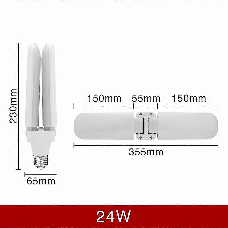 E27 Folding Fan Bulb 24w 45w 60w Led Light Bulb Ac 220v Foldable Ufo Lamp 360 Degrees Lampada Led Lamp Cold White Spotlight Ac 220v