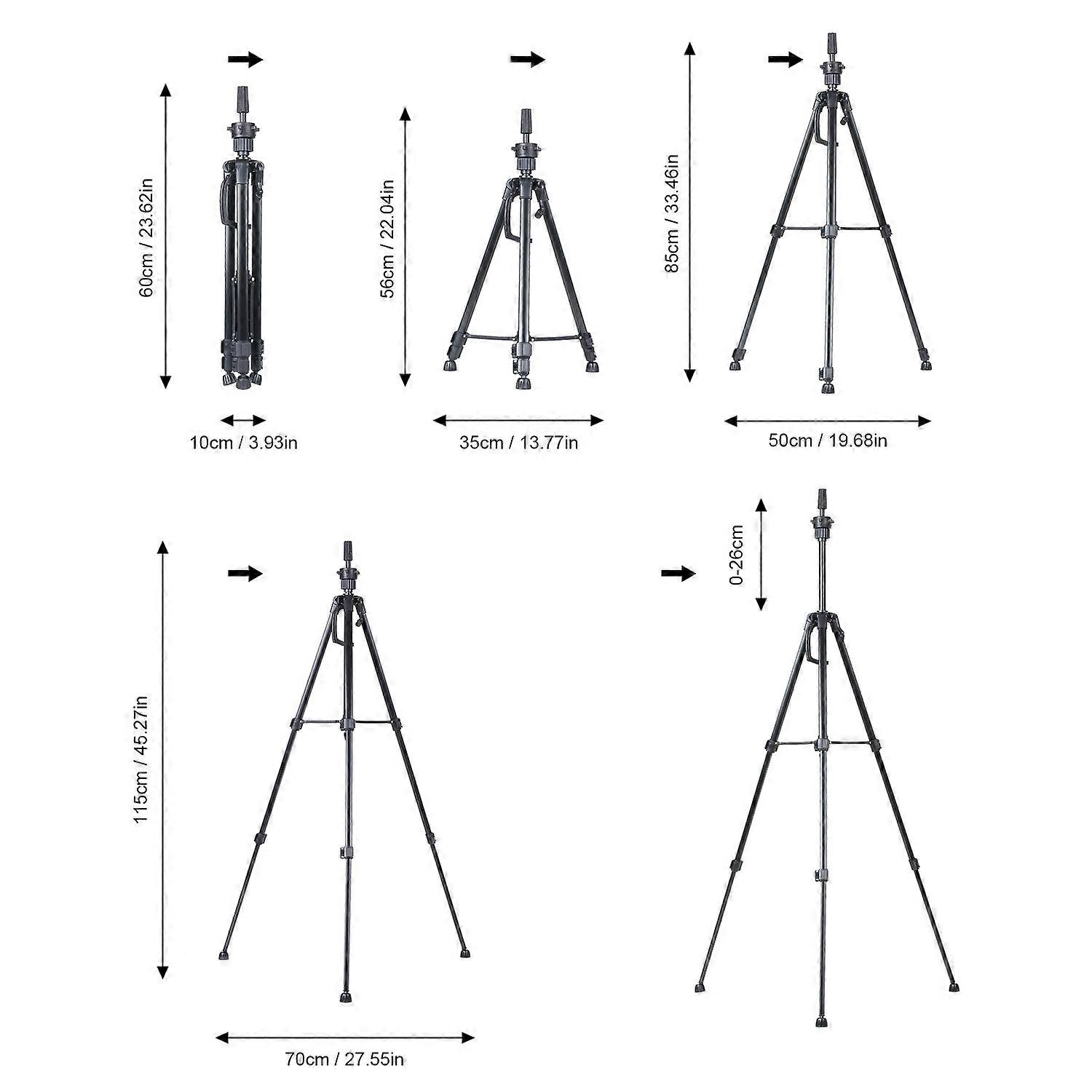 Stand da parrucchiere regolabile in metallo supporto triangolare multifunzionale pratica da parrucchiere finto supporto per testa inferiore poggiapiedi regolabile
