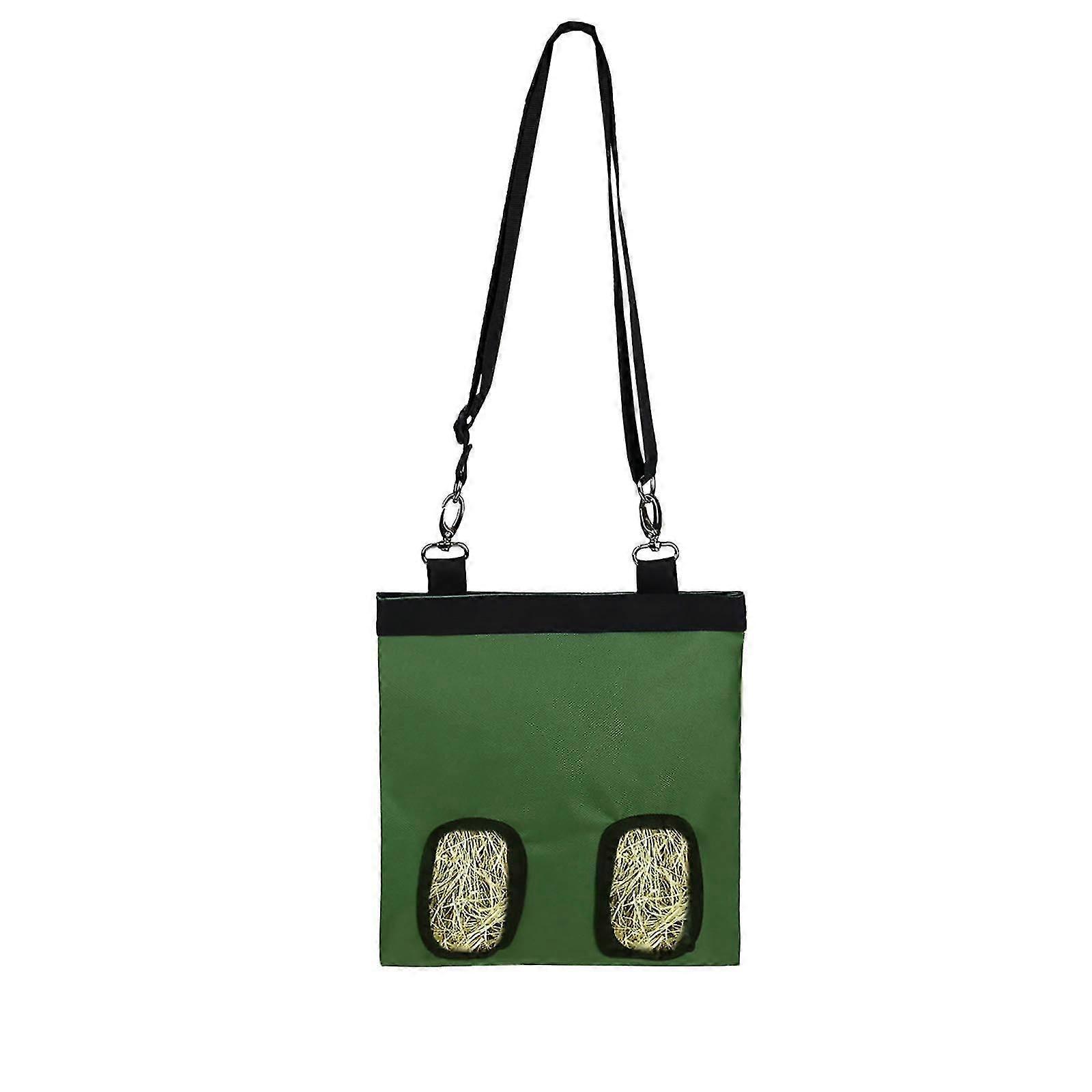 Rabbit Feeding Bag Pet Thatched Bag Feeding Baggreen1pcs