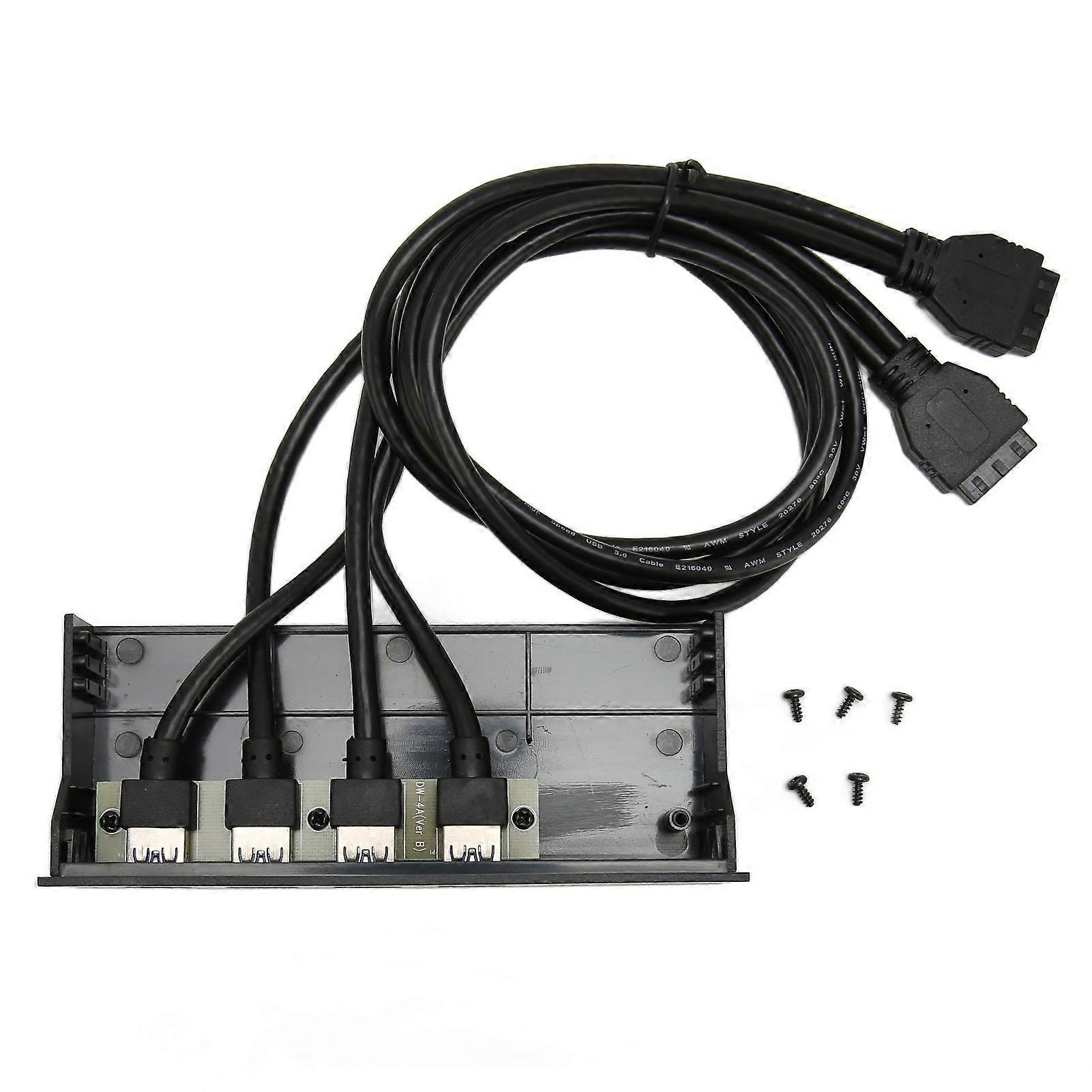 USB3.0 Hub Front Panel 5Gbps 4 Ports 19pin Optical Drive Front Panel for 5.25 Inch PC Computer Case