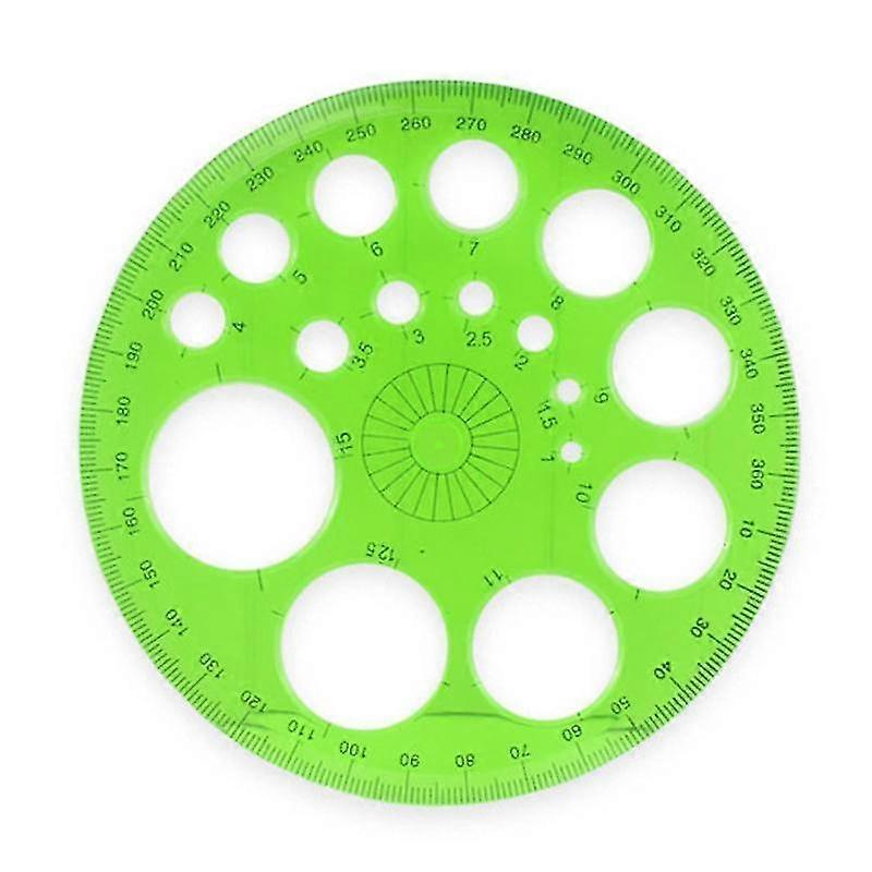 Round Ruler High Durability Reusable Plastic Template Ruler Circle Drawing Stencil Geometric Tool Sc