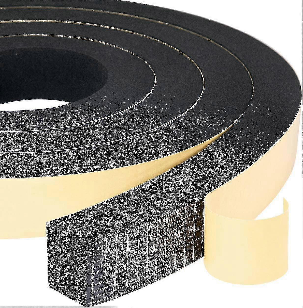 Foam Gasket Strip 2 Rolls 25mm(w) X20mm(h) X2m(l) Seal Weatherproof Shockproof Anticollision Furnitu