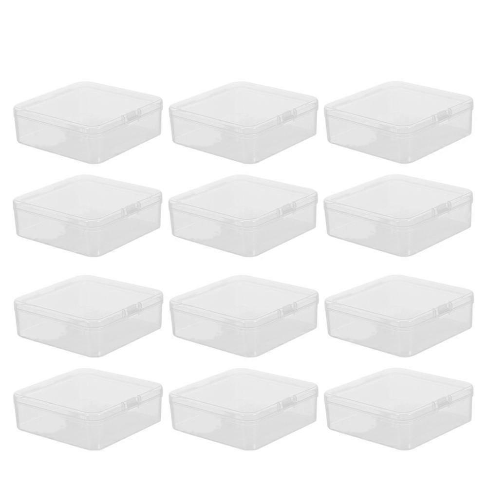 20pcs Small Storage Cases Transparent Plastic Containers Storage Boxes